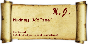 Mudray József névjegykártya